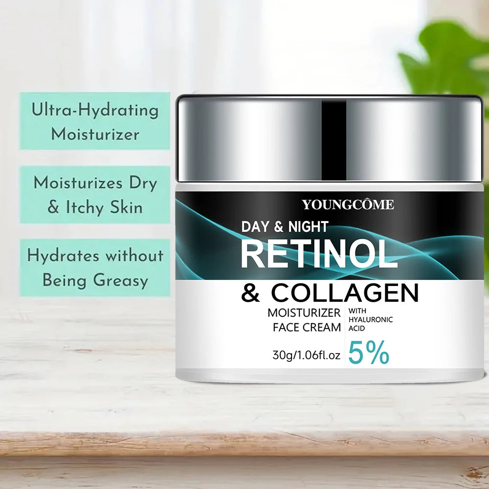 YOUNGCOME — Crème Rétinol & Collagène 30/60g : Fermeté, Éclat & Hydratation