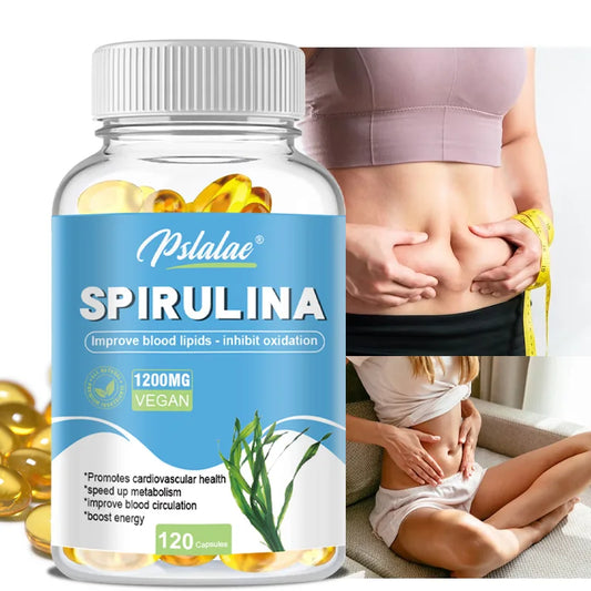 Capsules de spiruline biologique – Aide à la désintoxication, soutient la santé du système immunitaire, antioxydant, augmente l'énergie