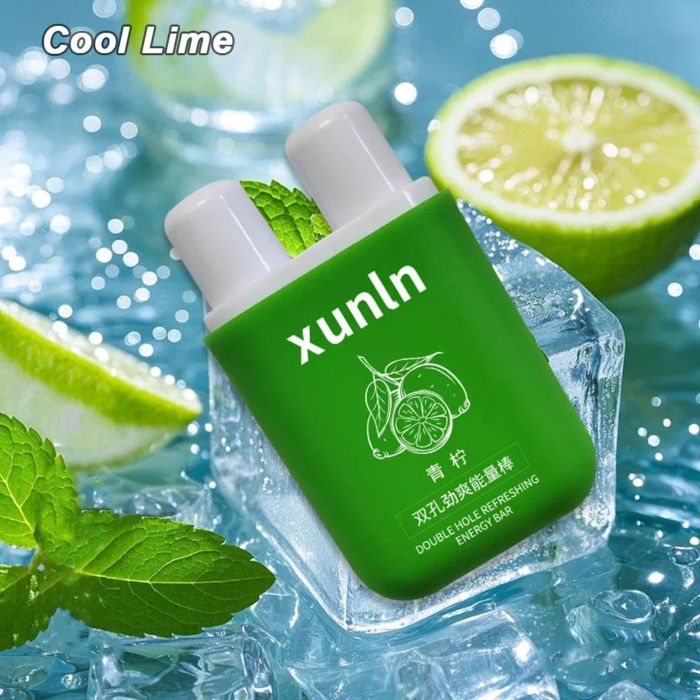 Barre d'énergie énergisante à Double trou, inhalateur Nasal d'aromathérapie, bâton d'aromathérapie, parfum stimulant