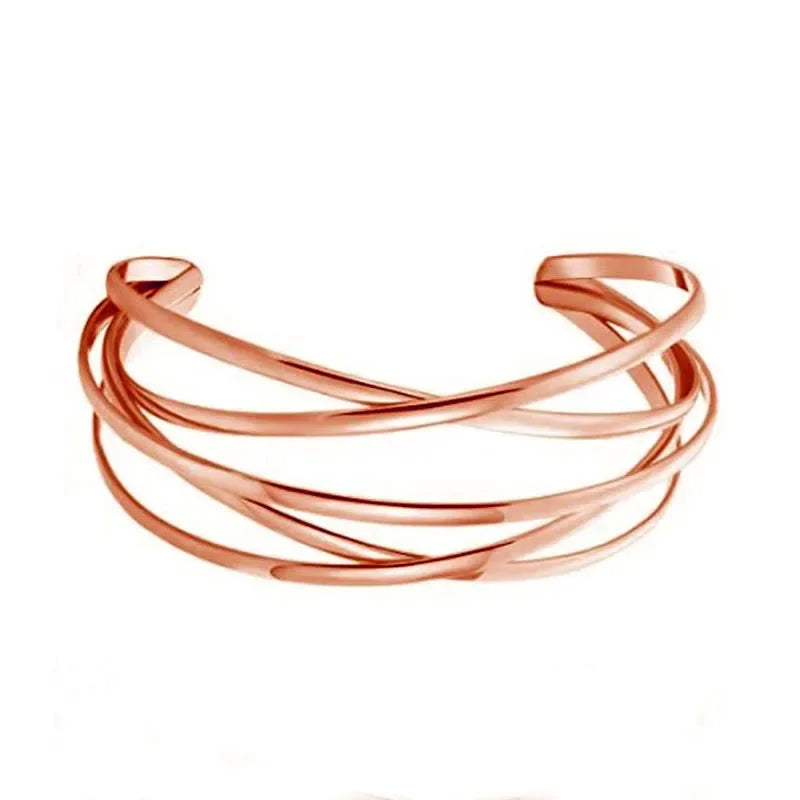 Bracelet Rose en Acier Inoxydable pour Femme, Bijoux de Luxe,