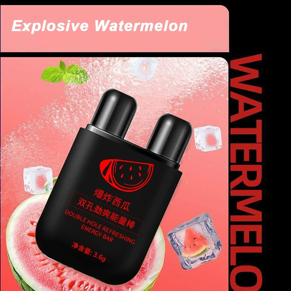 Barre d'énergie énergisante à Double trou, inhalateur Nasal d'aromathérapie, bâton d'aromathérapie, parfum stimulant